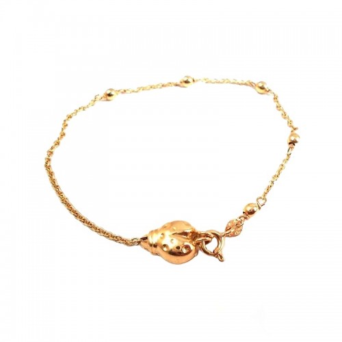 BRACCIALE CHARM COCCINELLA IN ORO GIALLO 18 KT