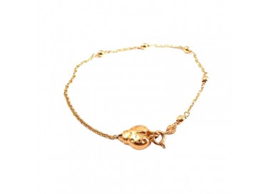 BRACCIALE CHARM COCCINELLA IN ORO GIALLO 18 KT