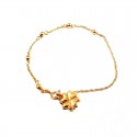 BRACCIALE DA DONNA IN ORO GIALLO 18 KT CON CHARM QUADRIFOGLIO