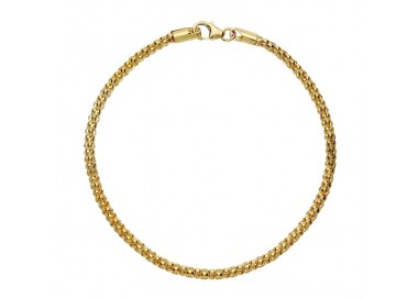 BRACCIALE UOMO MAGLIA POP CORN IN ORO GIALLO 18 KT