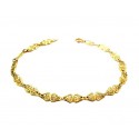 BRACCIALE DA DONNA IN ORO GIALLO 18KT CATENA STILIZZATA