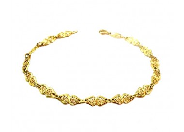 BRACCIALE DA DONNA IN ORO GIALLO 18 KT CATENA STILIZZATA