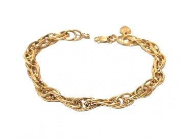 BRACCIALE CATENA DONNA IN ORO GIALLO 18 KT