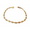 BRACCIALE CATENA UOMO IN ORO GIALLO E BIANCO 18 KT