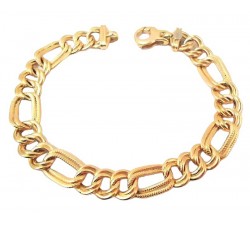 BRACCIALE DONNA DOPPIA CATENA IN ORO GIALLO 18 KT