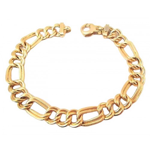 BRACCIALE DONNA DOPPIA CATENA IN ORO GIALLO 18 KT 