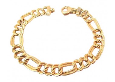 BRACCIALE DONNA DOPPIA CATENA IN ORO GIALLO 18 KT