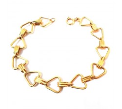 BRACCIALE DONNA CATENA A TRIANGOLO IN ORO GIALLO 18 KT