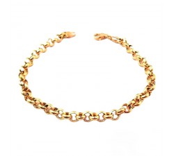 BRACCIALE UOMO CATENA ROLO'IN ORO GIALLO 18 KT