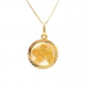 COLLANA SEGNO ZODIACALE SCORPIONE IN ORO GIALLO 18 KT