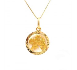 COLLANA SEGNO ZODIACALE SCORPIONE IN ORO GIALLO 18 KT