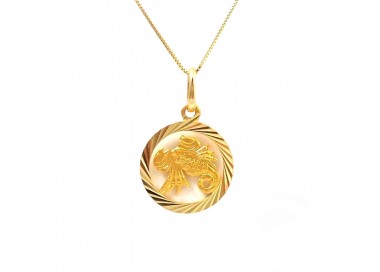 COLLANA SEGNO ZODIACALE SCORPIONE IN ORO GIALLO 18 KT