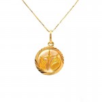 COLLANA SEGNO ZODIACALE BILANCIA IN ORO GIALLO 18 KT