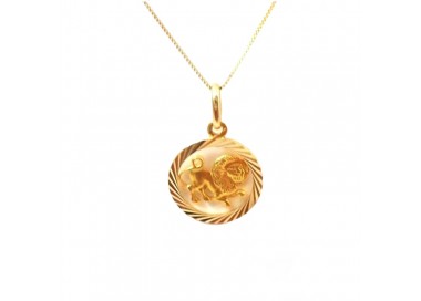 COLLANA SEGNO ZODIACALE LEONE IN ORO GIALLO 18 KT