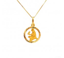 COLLANA SEGNO ZODIACALE VERGINE IN ORO GIALLO 18 KT