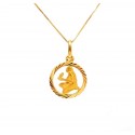 COLLANA SEGNO ZODIACALE VERGINE IN ORO GIALLO 18 KT 