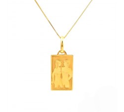 COLLANA SEGNO ZODIACALE GEMELLI IN ORO GIALLO 18 KT