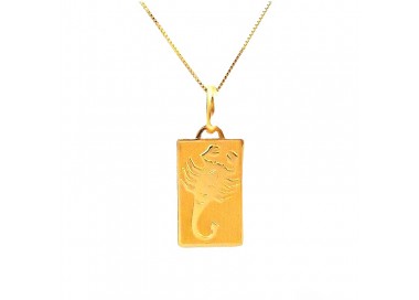 COLLANA CON SEGNO ZODIACALE SCORPIONE IN ORO GIALLO 18 KT