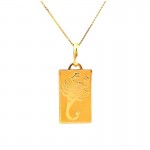 COLLANA CON SEGNO ZODIACALE SCORPIONE IN ORO GIALLO 18 KT