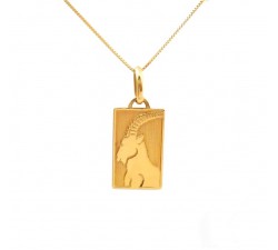 COLLANA CON SEGNO ZODIACALE CAPRICORNO IN ORO GIALLO 18 KT