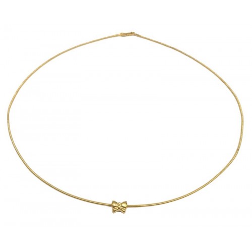 COLLANA IN ORO GIALLO 18 KT CON FIOCCO CENTRALE