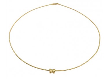 COLLANA DA DONNA IN ORO GIALLO 18 KT CON FIOCCO CENTRALE