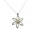 collana fiore oro bianco 18 kt 