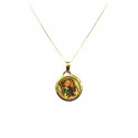 COLLANA CON MADONNA IN ORO GIALLO 18 KT + COLLANA IN OMAGGIO
