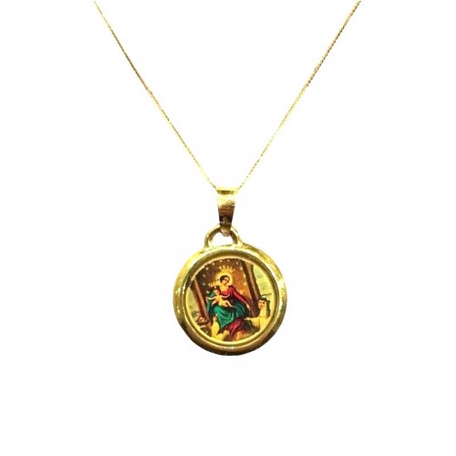 COLLANA CON MADONNA IN ORO GIALLO 18 KT + COLLANA IN OMAGGIO