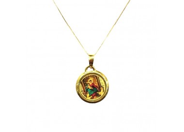 COLLANA CON MADONNA IN ORO GIALLO 18 KT + COLLANA IN OMAGGIO