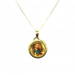 COLLANA CON MADONNA IN ORO GIALLO 18 KT + COLLANA IN OMAGGIO