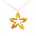 COLLANA DA DONNA CON CIONDOLO FIORE IN ORO GIALLO 18 KT 