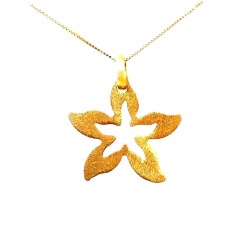 COLLANA DA DONNA CON CIONDOLO FIORE IN ORO GIALLO 18 KT 