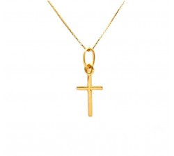 COLLANA IN ORO GIALLO 18 KT CON CROCE