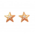 ORECCHINI STELLA IN ORO GIALLO 18 KT CON ZIRCONI