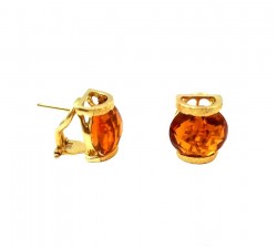 ORECCHINI IN ORO GIALLO 18 KT CON ZIRCONE