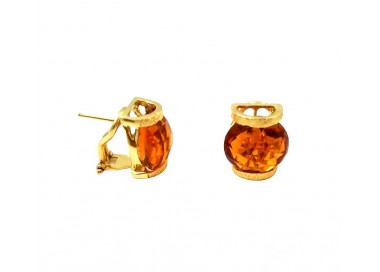 ORECCHINI IN ORO GIALLO 18 KT CON ZIRCONE