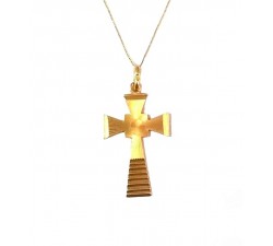 COLLANA CON CROCE IN ORO GIALLO 18KT