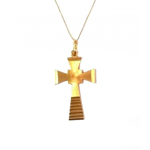 COLLANA CON CROCE IN ORO GIALLO 18KT