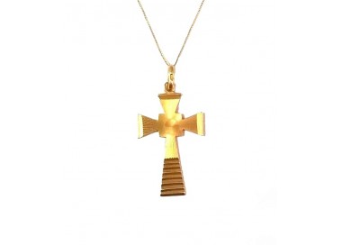 COLLANA CON CROCE IN ORO GIALLO 18KT