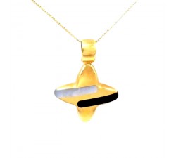 COLLANA DA UOMO CON CROCE IN ORO GIALLO 18 KT