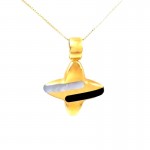 COLLANA DA UOMO CON CROCE IN ORO GIALLO 18 KT