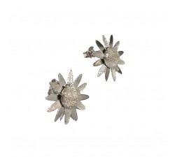 ORECCHINI FIORE MARGHERITA IN ORO BIANCO 18 KT 