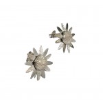 ORECCHINI FIORE MARGHERITA IN ORO BIANCO 18 KT