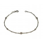 BRACCIALE UOMO IN ORO BIANCO 18 KT CON SFERE