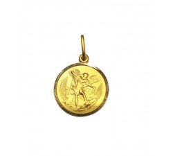 CIONDOLO SAN MICHELE ARCANGELO IN ORO GIALLO 18 KT + COLLANA LACCIO IN OMAGGIO