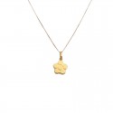 COLLANA CIONDOLO FIORE IN ORO GIALLO 18 KT