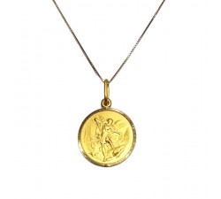 COLLANA SAN MICHELE ARCANGELO IN ORO GIALLO 18 KT