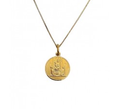 COLLANA MADONNA DEL ROSARIO POMPEI IN ORO GIALLO 18 KT