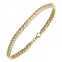 BRACCIALE DONNA TENNIS CORDA FUNE IN ORO GIALLO 18 KT CON ZIRCONI TAGLIO BRILLANTE